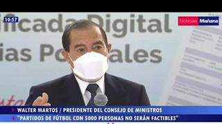 Perú vs. Argentina: Premier Martos confirma que partido será sin público