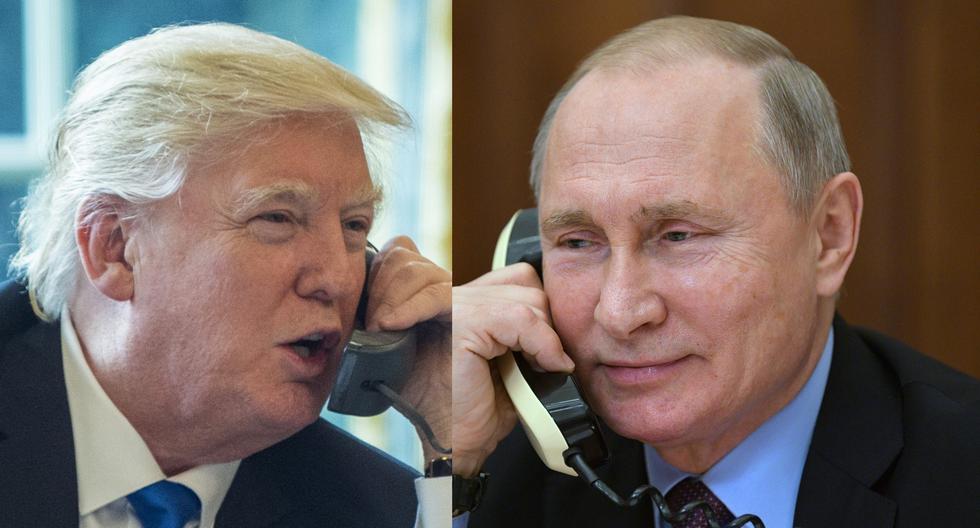 El presidente de Estados Unidos, Donald Trump, y su homólogo de Rusia Vladimir Putin. (AFP / Bloomberg).