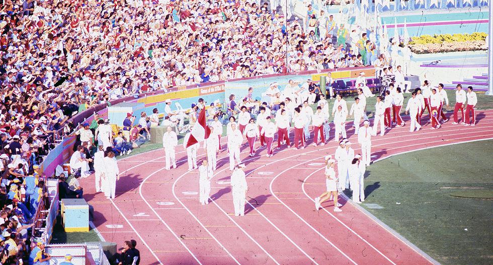 El 28 de julio de 1984 la delegación peruana desfiló en la inauguración de los Juegos Olímpicos de Los Ángeles. Foto: GEC Archivo Histórico