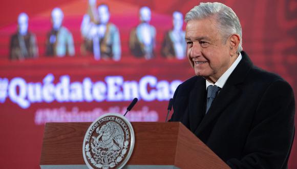 Andrés Manuel López Obrador durante una conferencia de prensa en el Palacio Nacional en la Ciudad de México. (Foto: EFE/EPA/Presidency of Mexico).