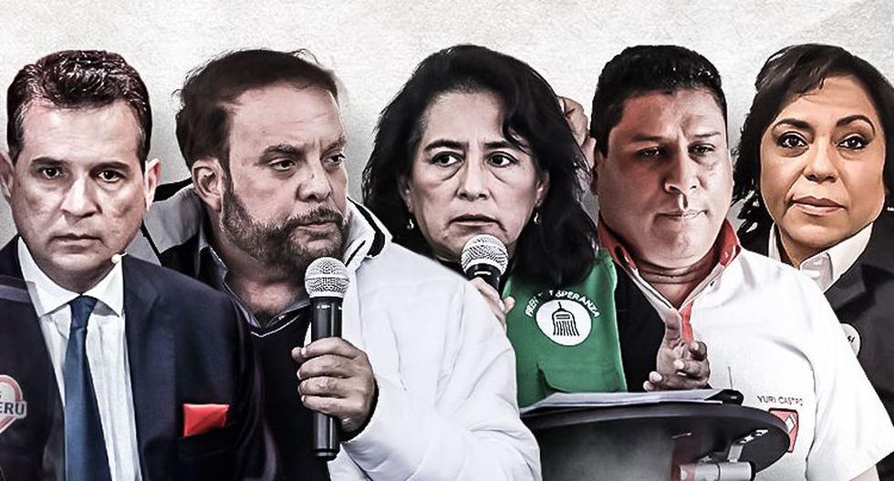 Candidatos y sus partidos que quedaron en el camino al sillón municipal por Lima. (Composición: El Comercio)