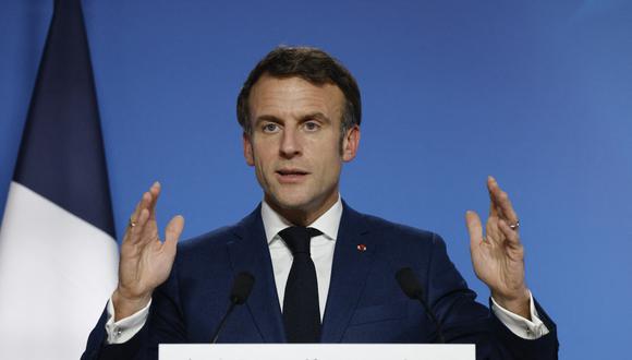 El presidente de Francia, Emmanuel Macron, da una conferencia de prensa al final de la Cumbre del Consejo Europeo en Bruselas.