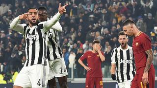 Juventus ganó 1-0 a la Roma y sigue a la caza del Napoli