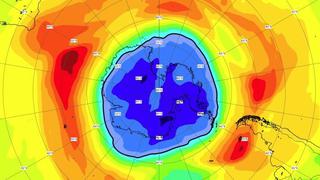 El agujero en la capa de ozono ya supera este año el tamaño de la Antártida