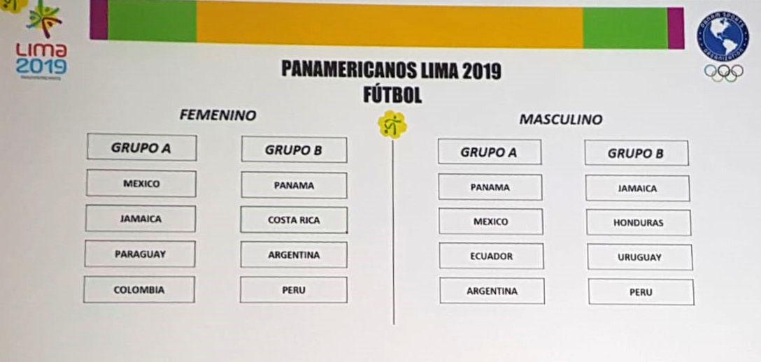 Los grupos de fútbol femenino y masculino en los Juegos Panamericanos Lima 2019. (Foto: Twitter @Argentina)