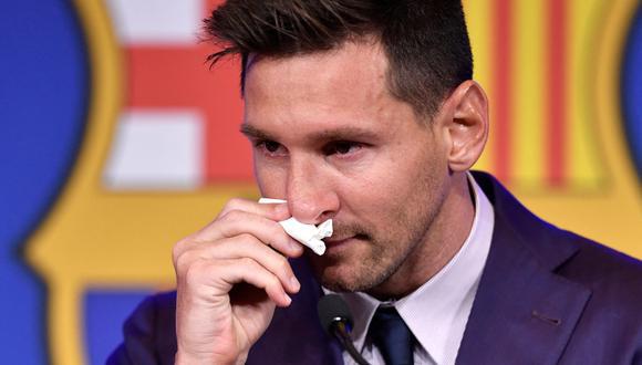 Lionel Messi tuvo una emotiva despedida del Barcelona. (Foto: AFP)