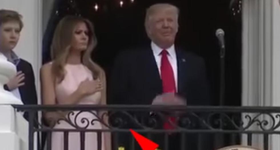 Un insólito gesto le hizo su esposa Melania al actual presidente de Estados Unidos, Donald Trump. (foto: YouTube)