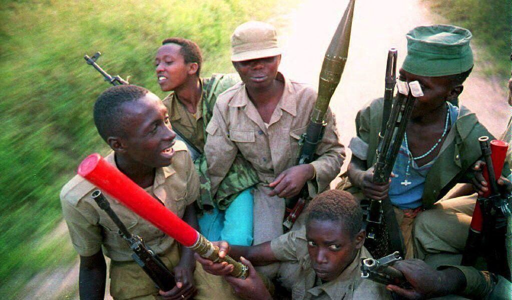 Rwandan Patriotic Front (RPF) fighters in 1993, during the fight against Hutu government troops.  (GET IMAGES).