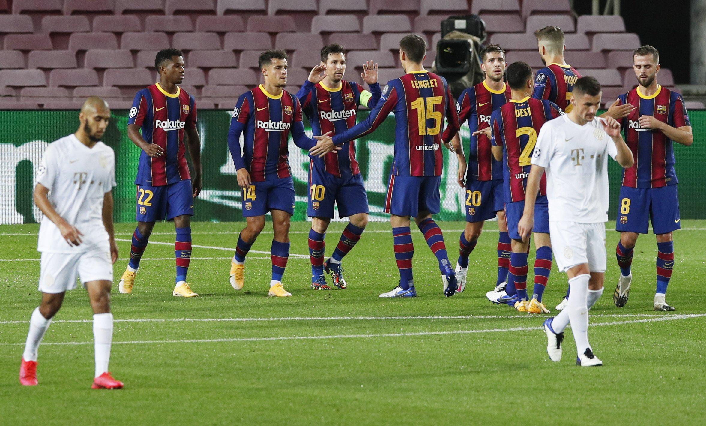 Barcelona enfrentó al Ferencvaros por la Champions League | Foto: AP/AFP/EFE