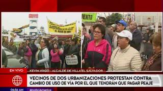 Villa El Salvador: protestan contra cambio de sentido de calle Venecia