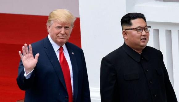 El presidente de Estados Unidos, Donald Trump, y el líder de Corea del Norte, tuvieron una histórica reunión en Singapur. (Foto: AFP)