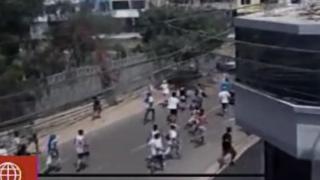 Barristas se enfrentaron con balazos al aire en Surco [VIDEO]