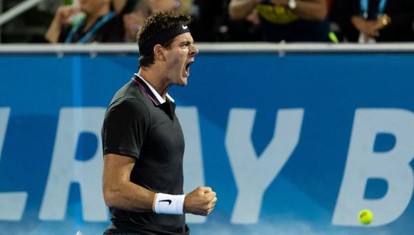 Juan Martín Del Potro se impuso ante Reilly Opelka por octavos de final del Delray Beach Open. El argentino avanzó a cuartos de final del torneo (Foto: AFP)