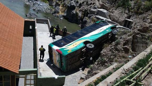 Valle del Colca: dos mujeres murieron tras vuelco de ómnibus