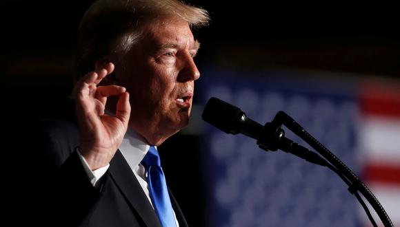 Donald Trump pronunció un discurso en la base militar Fort Myer. (Reuters).