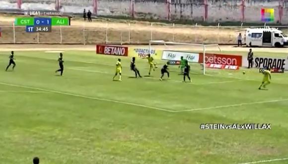 Gabriel Leyes anotó el empate de Carlos Stein contra Alianza Lima. (Foto: Captura)