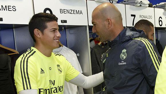 Zidane no comparte opinión de periodistas sobre James Rodríguez