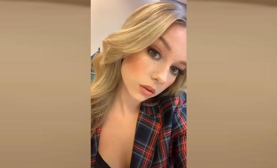 Ester Expósito, actriz que interpreta a Carla en Elite, usa el filtro de pecas. (Foto: captura)