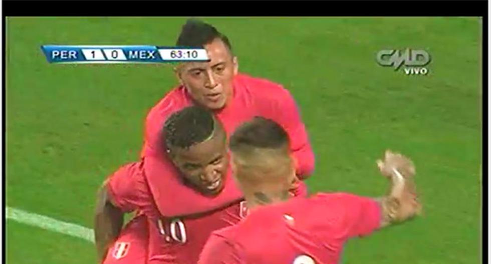 Jefferson Farfán anotó el gol de Perú ante México (Foto: Captura)