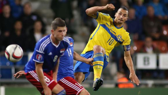 Zlatan Ibrahimovic, lesionado en una rodilla, baja para la Eurocopa. (Foto AFP)