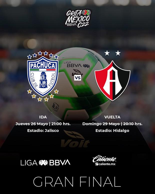 Horarios de la final Liga MX 2022 entre Atlas vs. Pachuca.