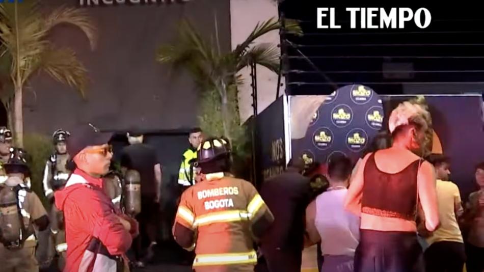 Pánico en el norte de Bogotá por incendio en la discoteca Incógnito
