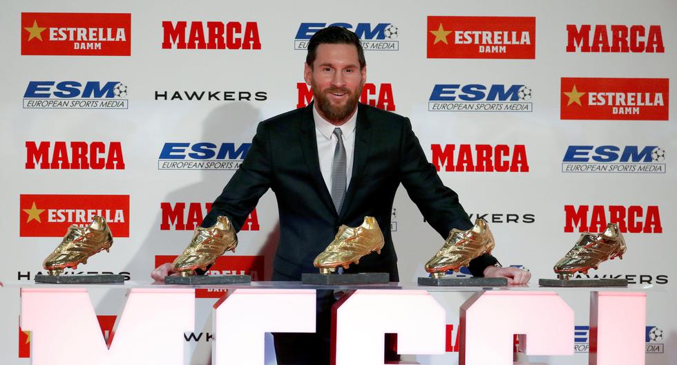 Lionel Messi reconoció que es _\"feliz\"_ en el Barcelona tras ganar su quinta Bota de Oro. | Foto: EFE