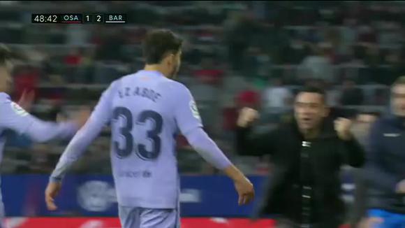 Gol de Abde Ezzalzouli para el 2-1 del Barcelona vs Osasuna en LaLiga. (Fuente: ESPN)