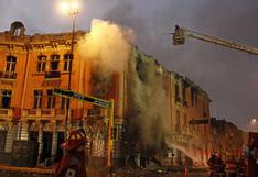 Centro de Lima: incendio afectó tienda de instrumentos musicales