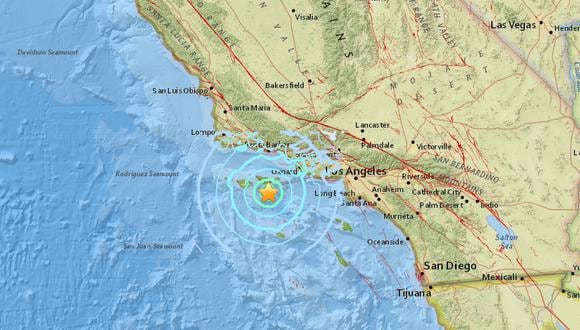 Sismo de magnitud 5,3 sacude California.