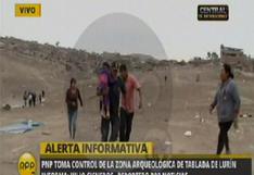 VMT: Policía puso a salvo a niña durante desalojo en Tablada de Lurín