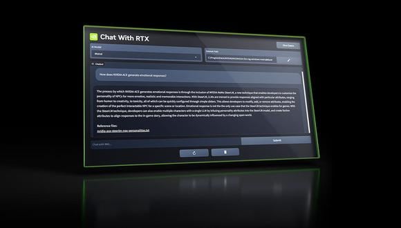 Nvidia presentó "Chat with RTX".