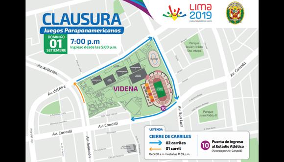 Este domingo 1 de setiembre se llevará a cabo la ceremonia de clausura de los Juegos Parapanamericanos Lima 2019 en la Videna.