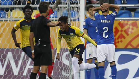 Ecuador vs. Italia: Richard Mina marcó el 1-0 con potente remate dentro del área por Mundial Sub 20 | VIDEO. (Foto: AFP)