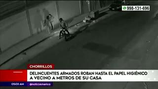 Chorrillos: ladrones asaltan a transeúnte y se llevan hasta el papel higiénico