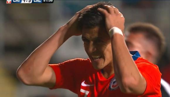 Chile vs. Costa Rica: Alexis Sánchez intentó 'picar' penal y esto fue lo que pasó. (Foto: captura)