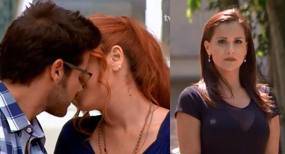 Charito sorprendió a Nicolás y Ariana besándose. (Foto: Captura América TV)