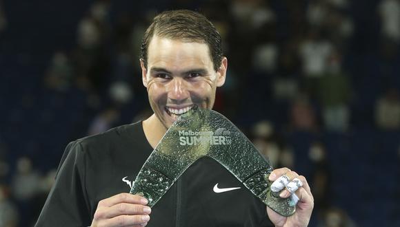 Rafael Nadal ganó el torneo Summer Set de Melbourne. (Foto: AP)