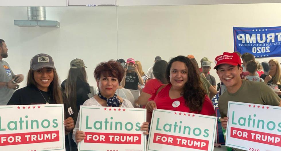 Una minoría de latinos respalda la reelección del presidente Donald Trump, quien compite con el demócrata Joe Biden. Esta imagen publicada en la cuenta de Facebook de la organización 'Latinos for Trump' el pasado 8 de agosto.