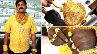 India: una camisa de oro vale US$250 mil y pesa tres kilos
