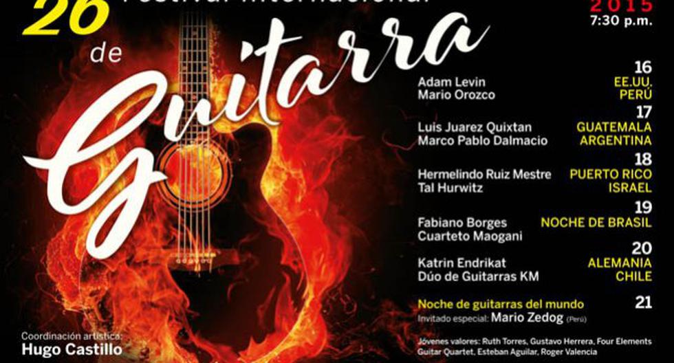 Festival Internacional de Guitarra de Lima reunirá músicos de nueve países. (Foto: Difusión)