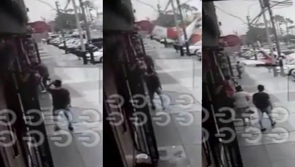 Cámara registra el preciso instante de la caída de avioneta en plena avenida Surco. (Captura: Latina)