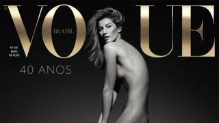 Gisele Bündchen se desnuda por el aniversario de "Vogue"