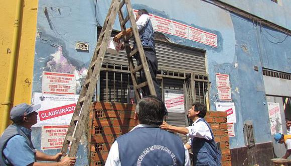 Multan y clausuran locales inseguros en el Centro de Lima