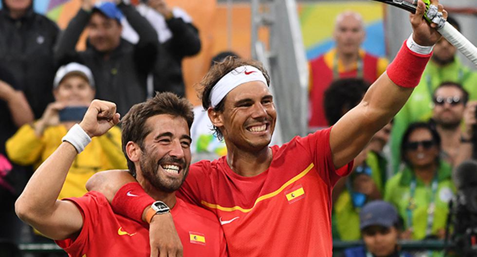 Rafael Nadal y Marc López jugarán la final de dobles de tenis en Río 2016 (Foto: AFP)