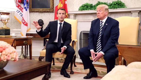 Macron desea "trabajar un nuevo acuerdo sobre Irán" junto a Donald Trump. (Foto: AP)