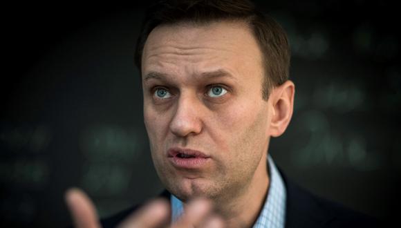 Esta foto de archivo, tomada el pasado 16 de enero de 2018, muestra al líder de la oposición rusa Alexéi Navalni durante una entrevista con la AFP en la oficina de su Fundación Anticorrupción (FBK), en Moscú. (Mladen ANTONOV / AFP)