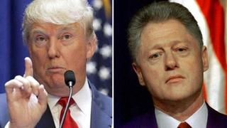 Trump: Clinton tiene un terrible historial de abuso de mujeres