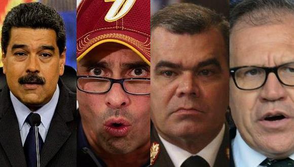Cinco protagonistas de la crisis en Venezuela
