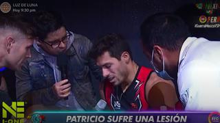 “Guerreros México”: Patricio Parodi llora al sufrir lesión en su primera competencia